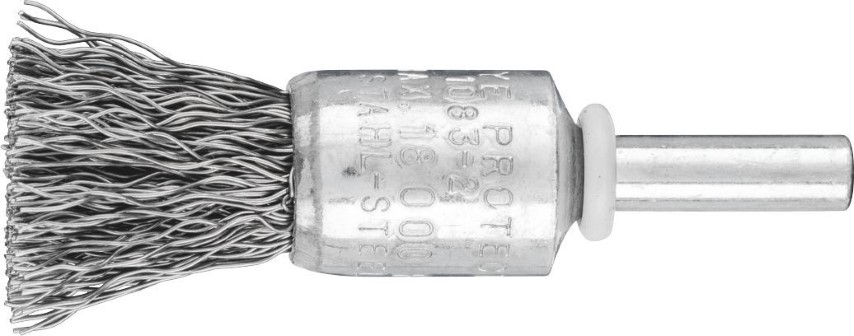 PFERD MOUNTED PENCIL CRIMP STEEL WIRE BRUSH 15X16MM 0.35